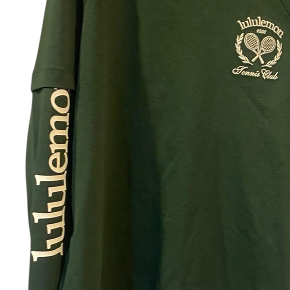 NWT Lululemon layered long sleeve t shirt LEGACY GREEN Size 6 - Picture 2 of 4